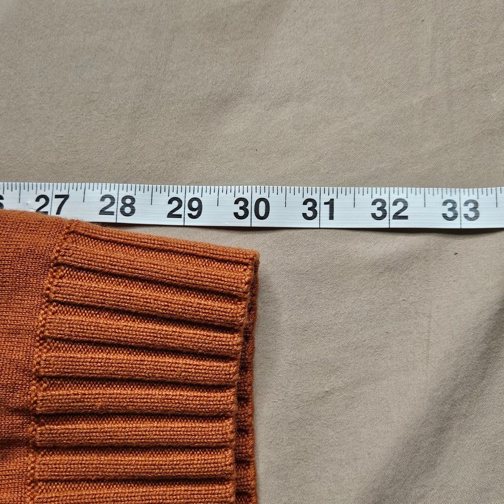MARTIN Mens  Italian Merino Wool Quarter Zip Sweater Orange XL Casual Old‎ Money - Picture 10 of 10